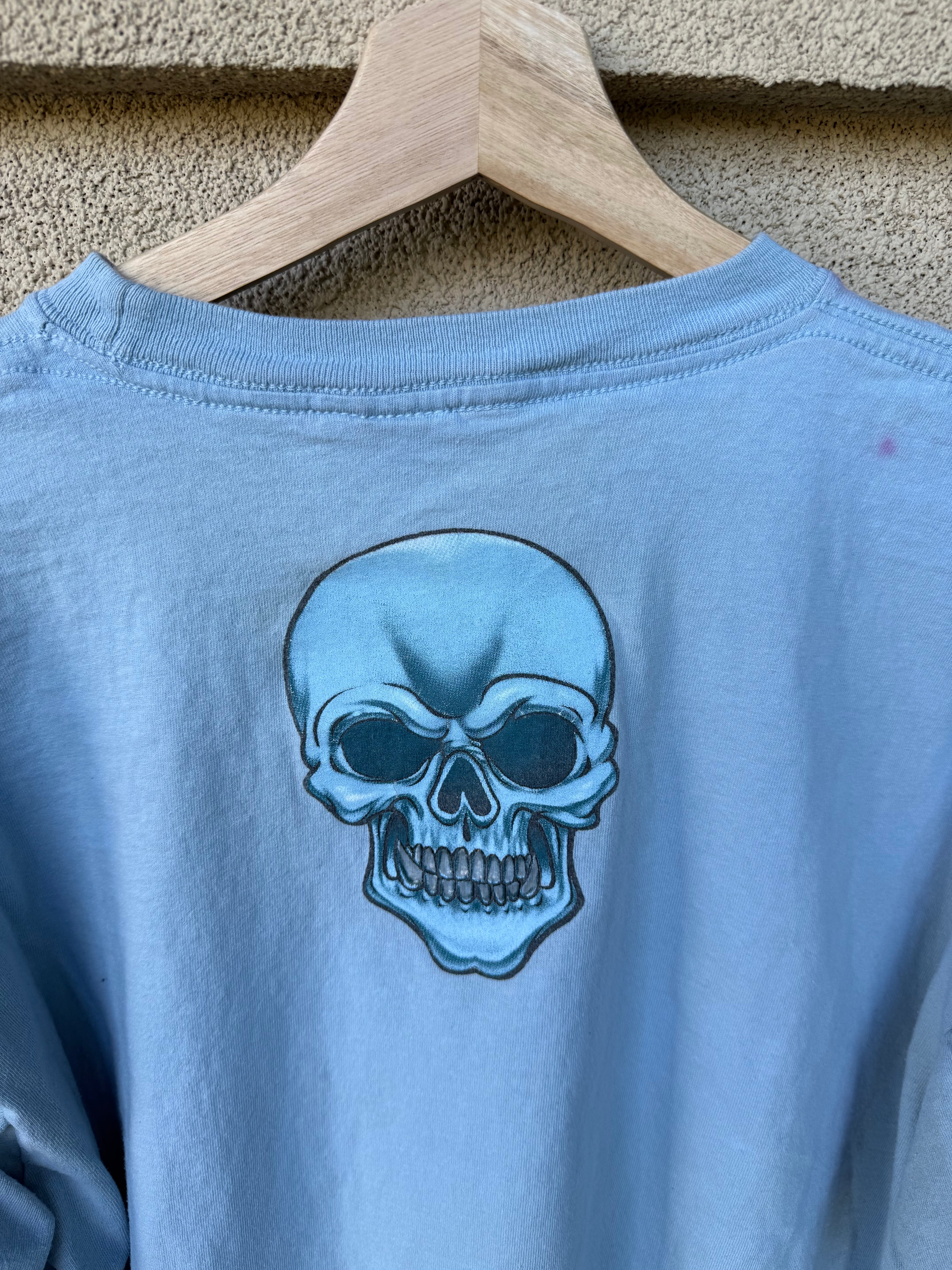 90s JNCO skull long-sleeve tee
