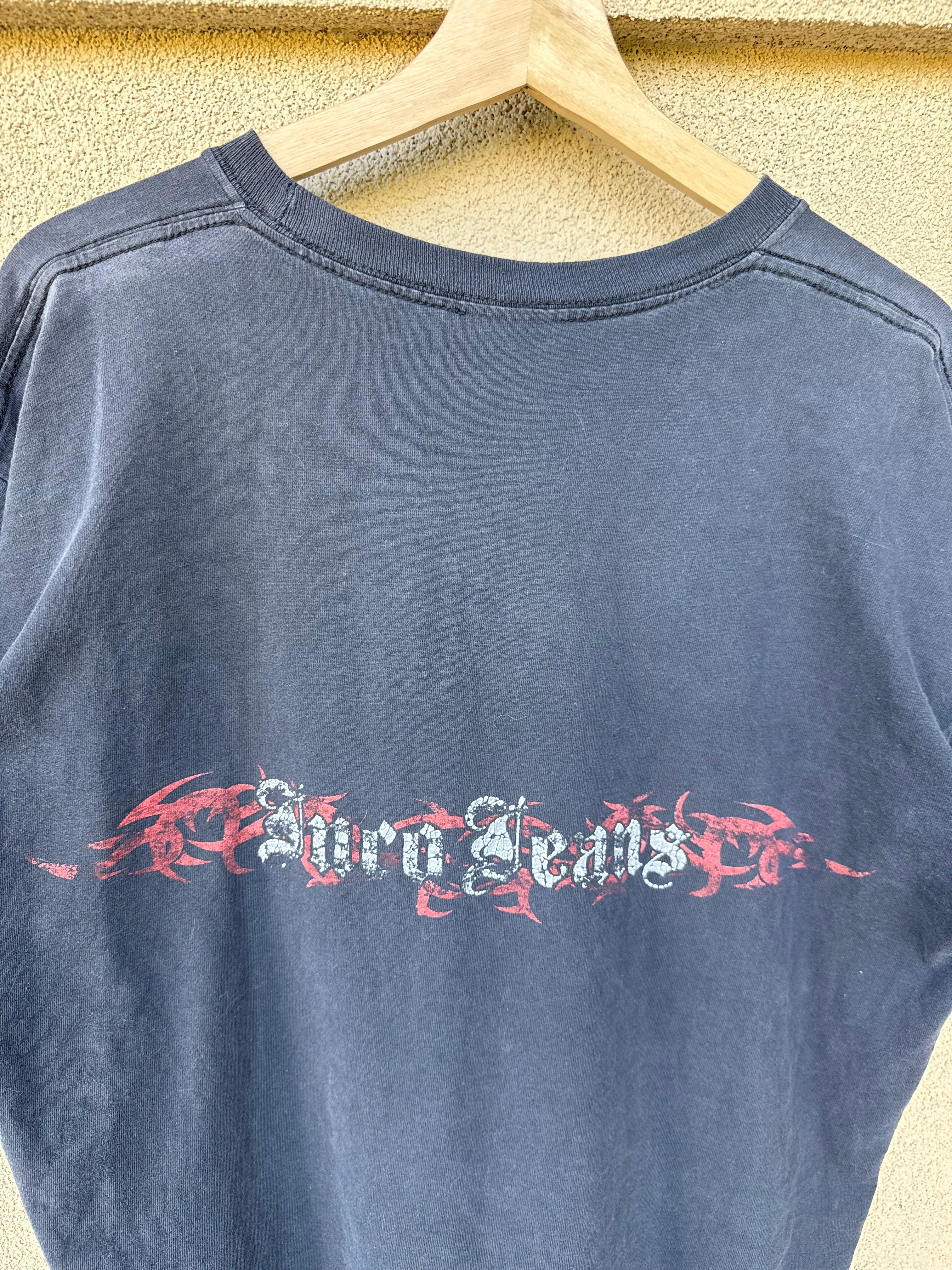 90s JNCO tribal skull wrap-around