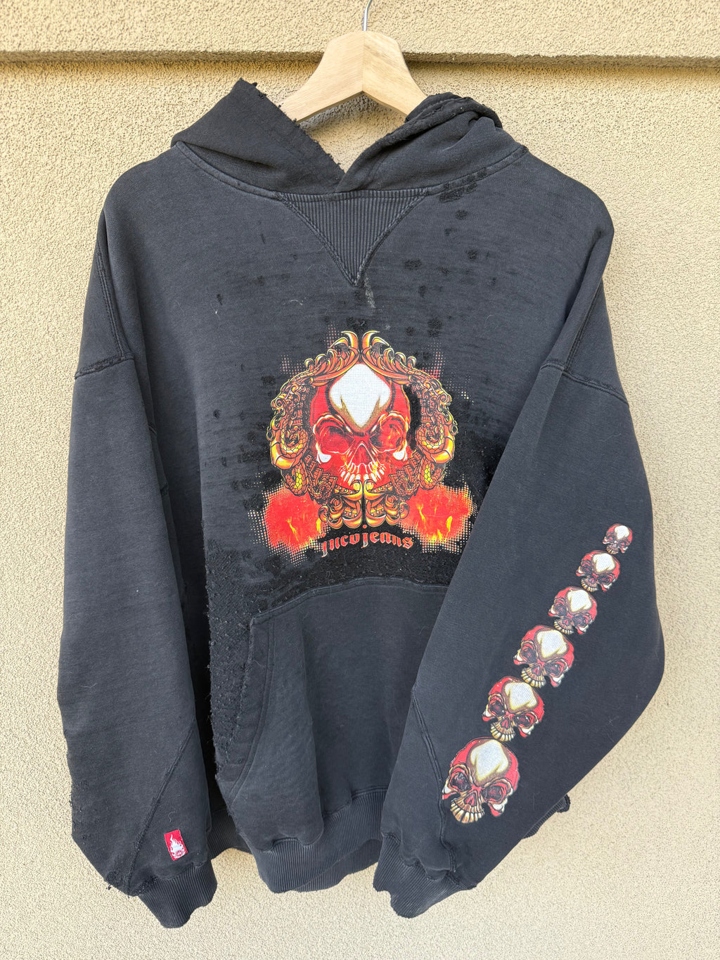 90s JNCO thrashed GRAIL hoodie