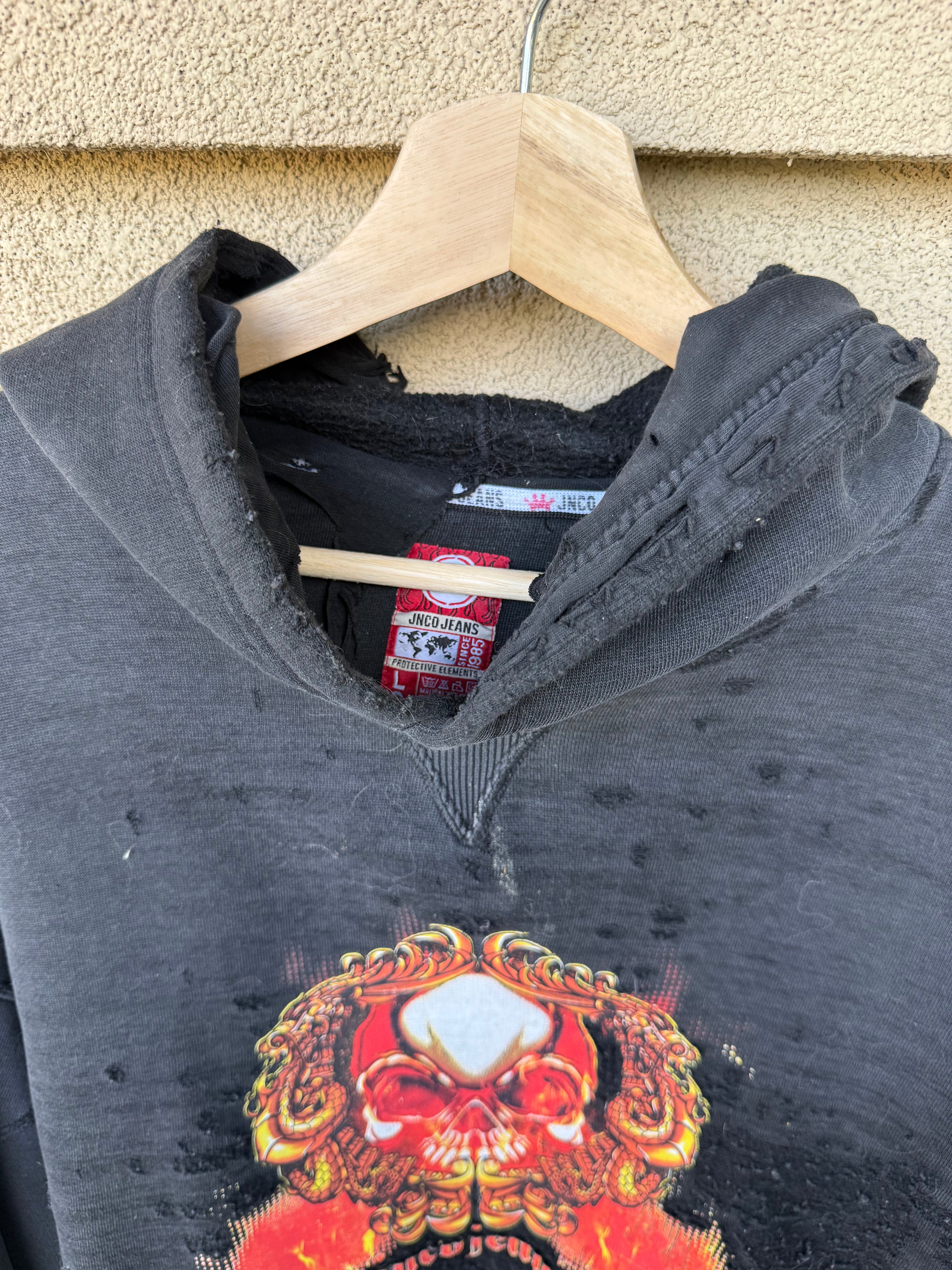 90s JNCO thrashed GRAIL hoodie
